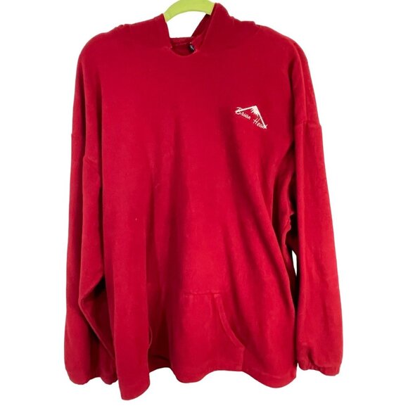 my town red hooded sweatshirt front pocket elastic sleeve bottoms brian READ - Picture 1 of 8